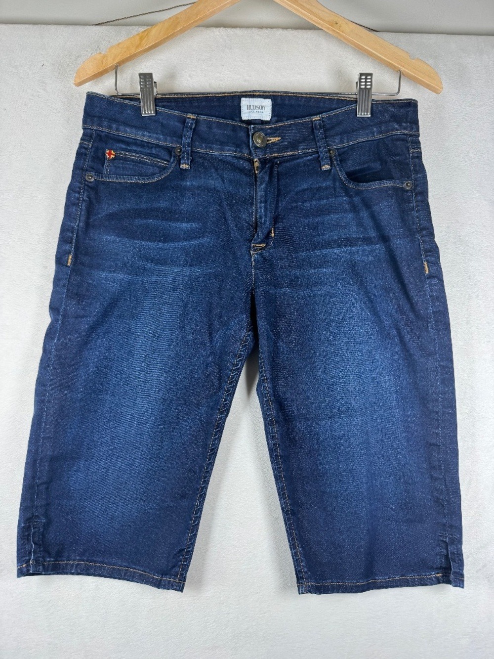 Hudson Jeans Deep Indigo Denim Bermuda Shorts Size 30